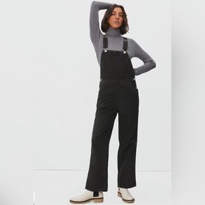 Everlane Black Cotton Overalls